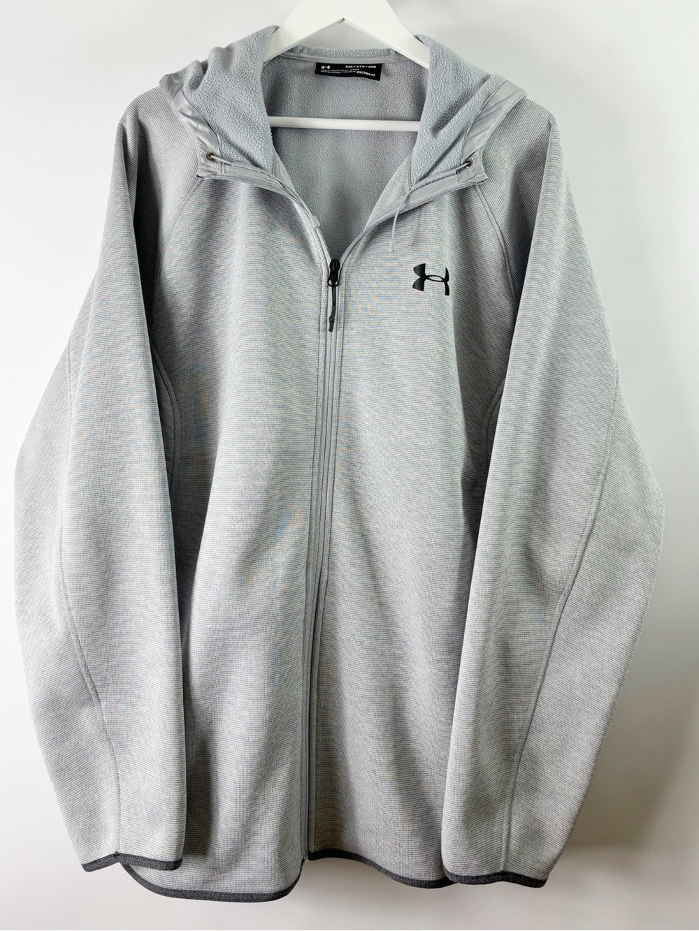 Under Armour Coldgear Storm Gray Full Zip Hoodie Jacket Men Size XXL